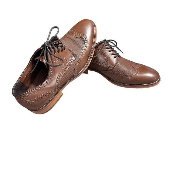 Express Brown Leather Oxford Dress Shoes Men\'s Size 11 main image 6